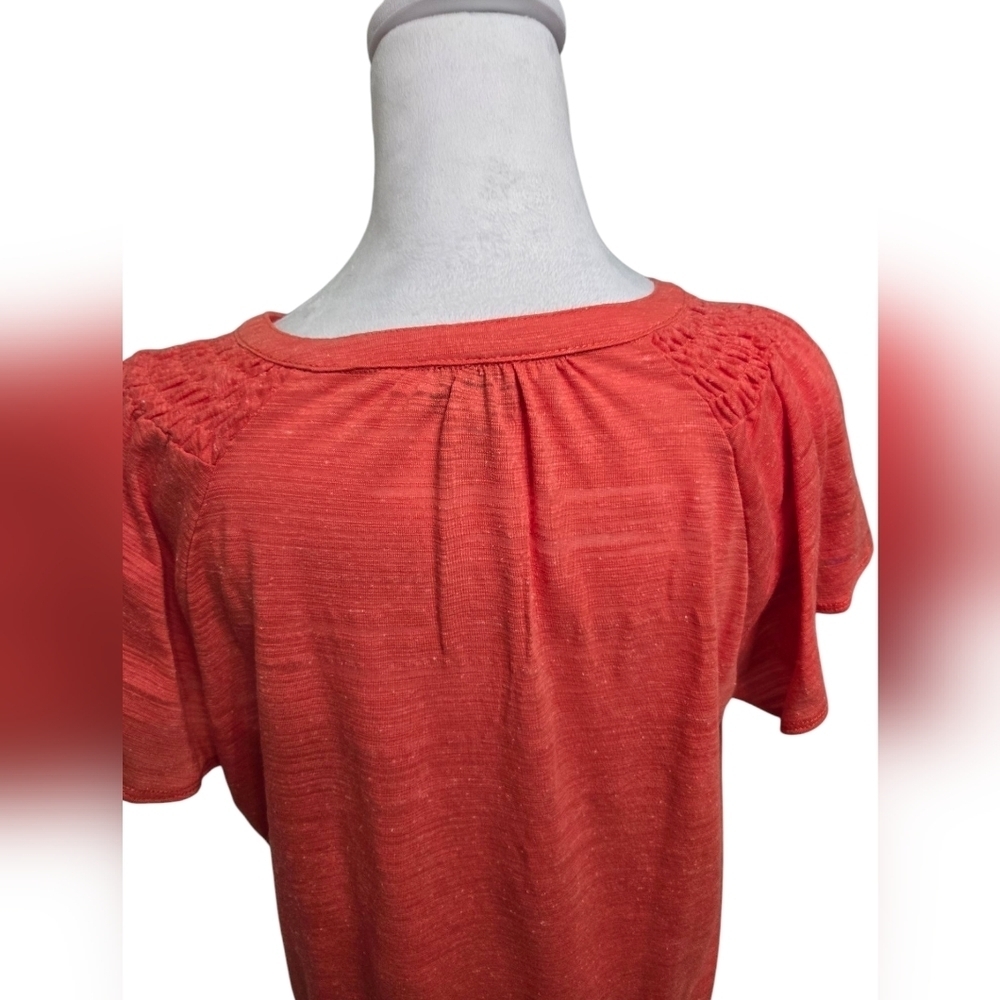 Liz Claiborne Women's Short Sleeve V Neck Top Size L - Picture 3 of 4